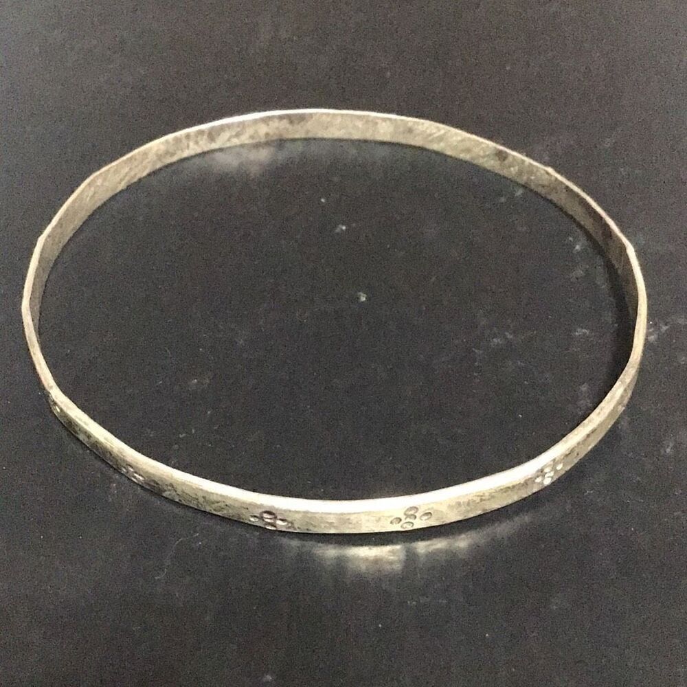 Vintage hammered design sterling bracelet